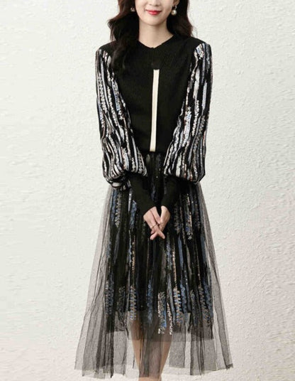 Anabella Knit Sequins Set