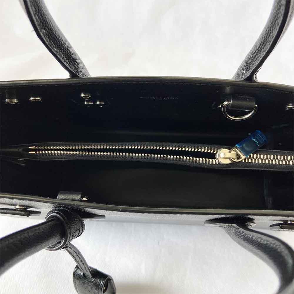 Saint Laurent Black Grained Leather Baby Sac De Jour