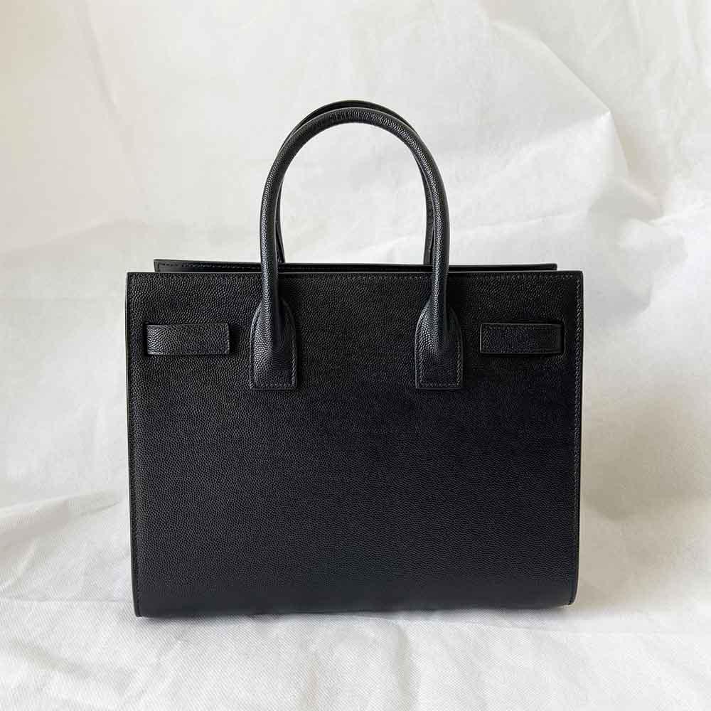 Saint Laurent Black Grained Leather Baby Sac De Jour