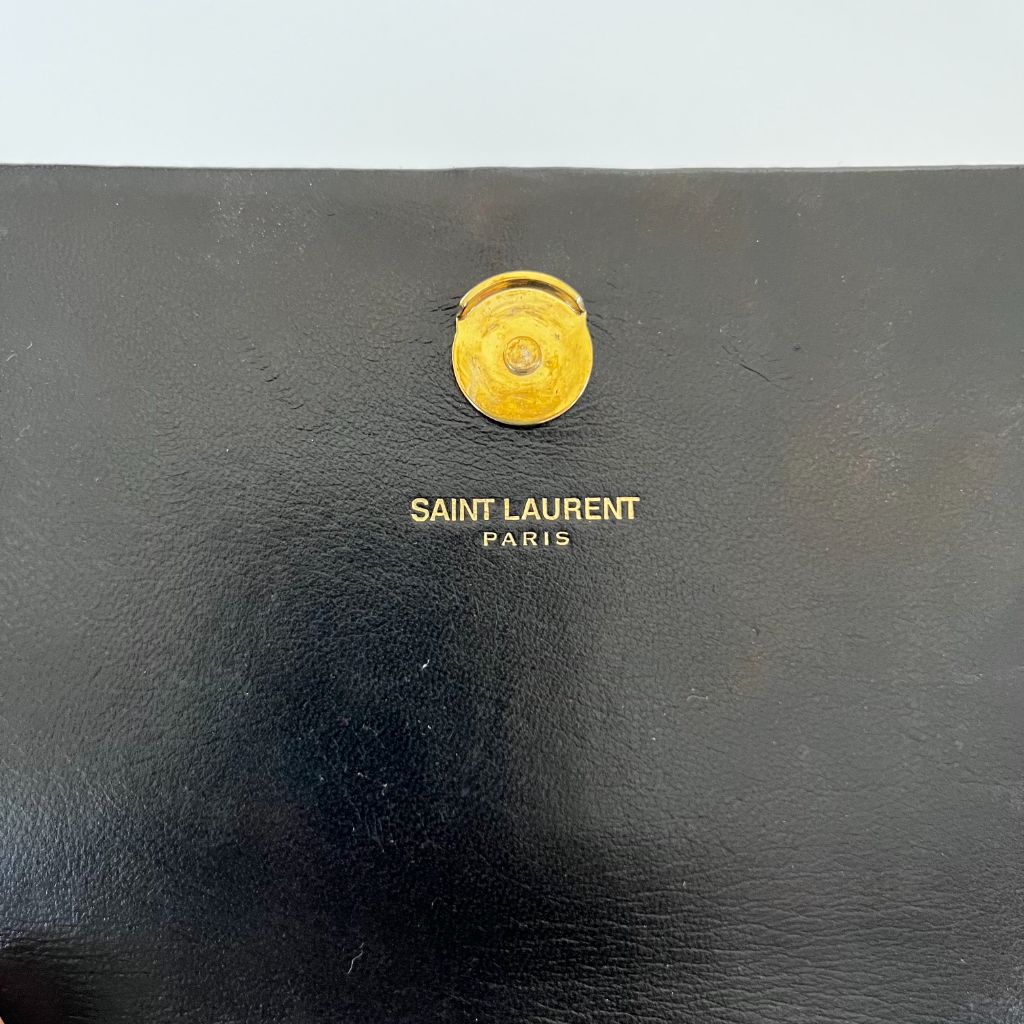 Saint Laurent black suede small Kate bag