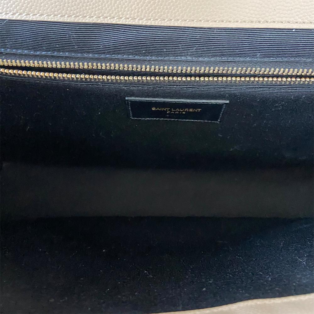 Saint Laurent Nude Matelasse Large Cassandre Flap Bag