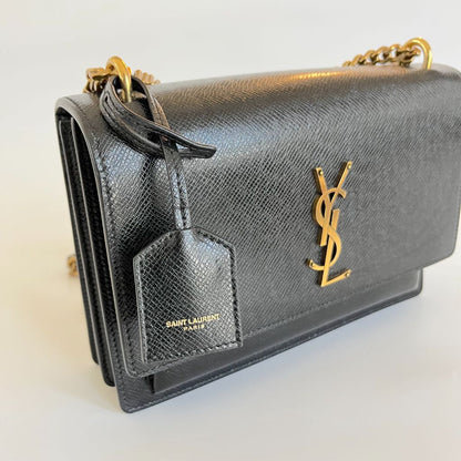 Saint Laurent Sunset Crossbody Leather Bag