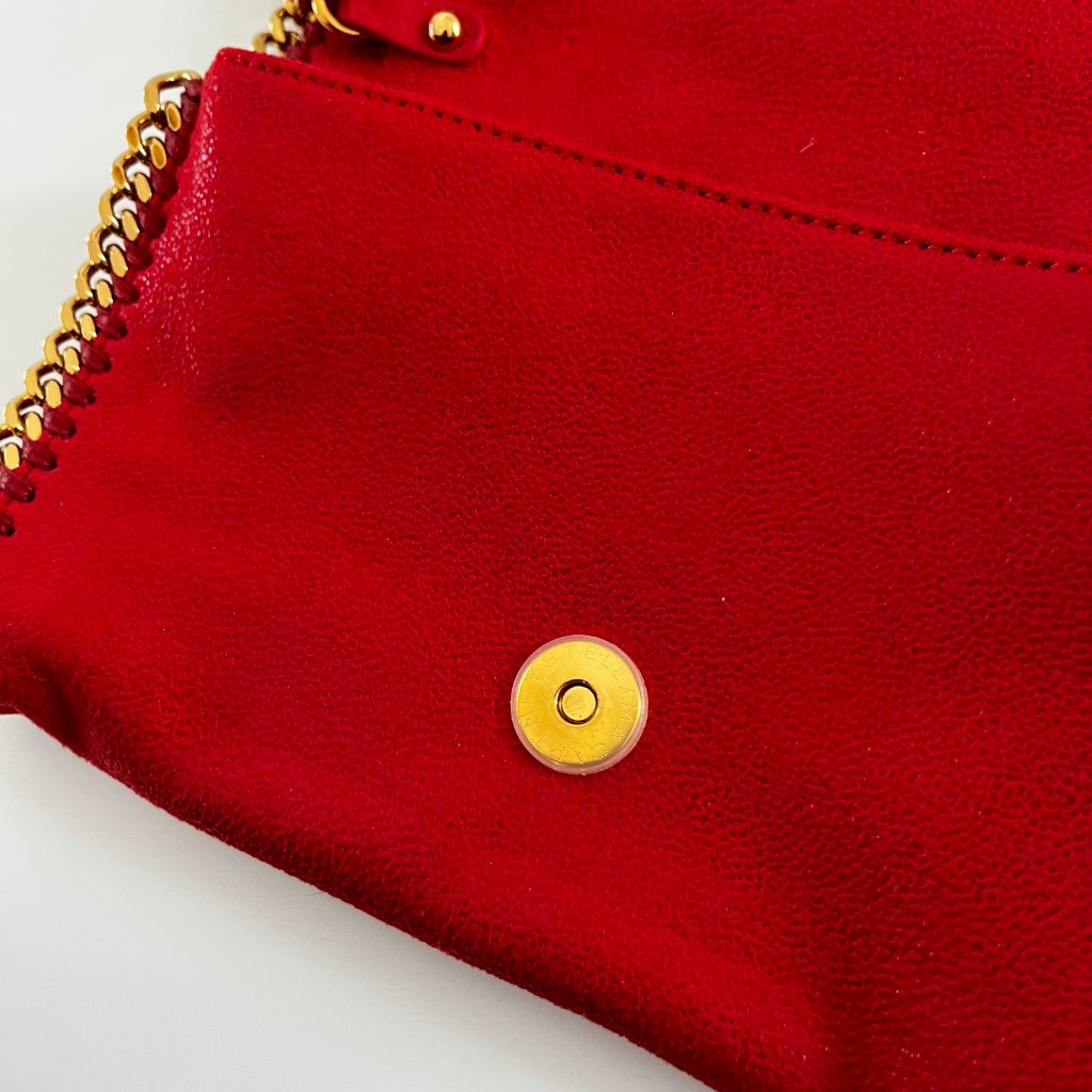 Stella McCartney Red Falabella Small Red Flap Bag
