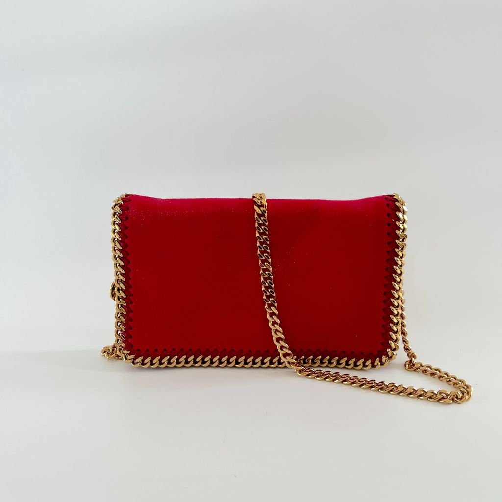 Stella McCartney Red Falabella Small Red Flap Bag