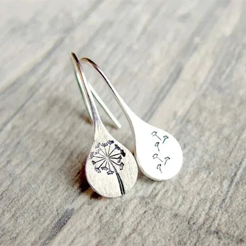 Dandelia™ | Sterling Silver Dandelion Earrings
