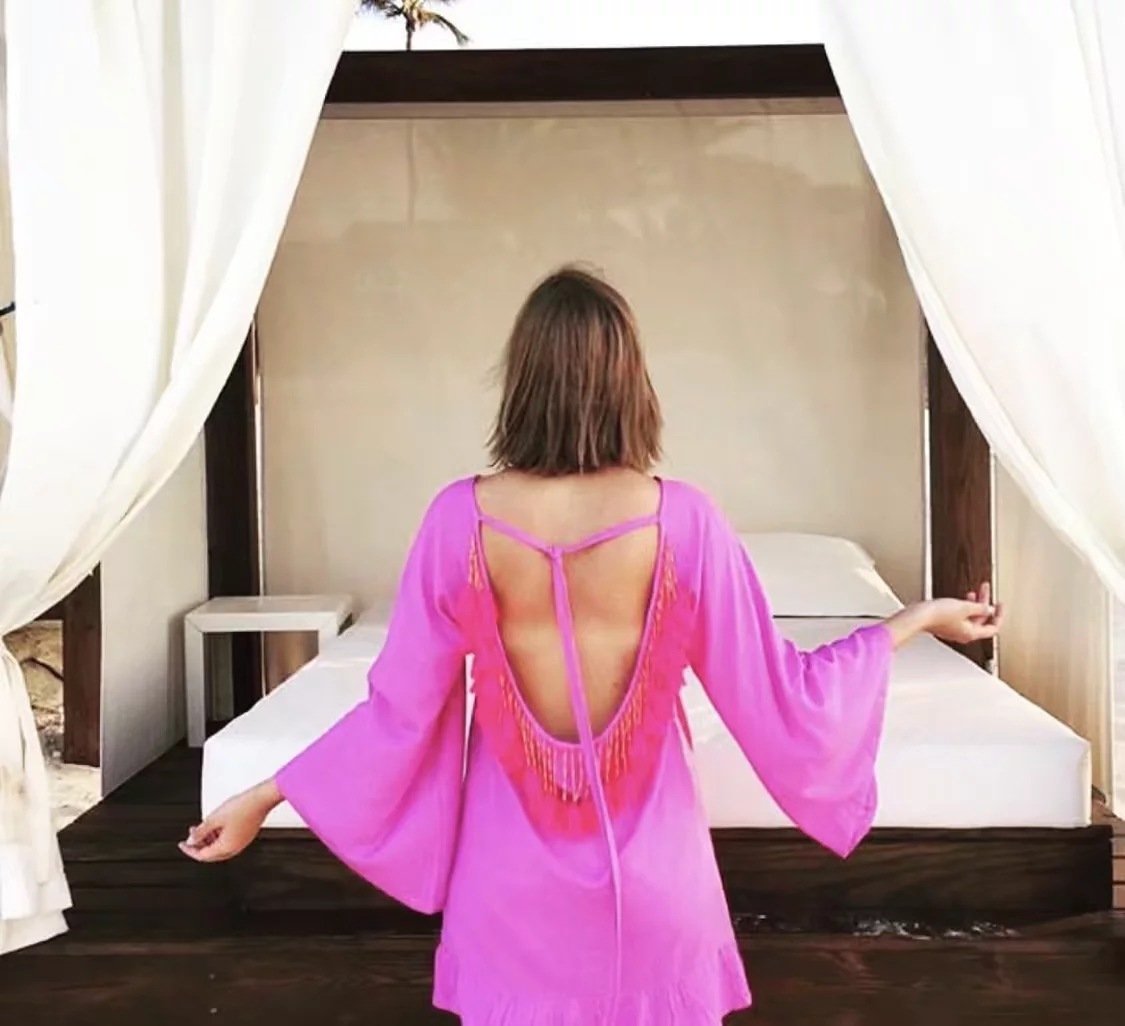Bohemian Beach Loose Tassel Mini Dress