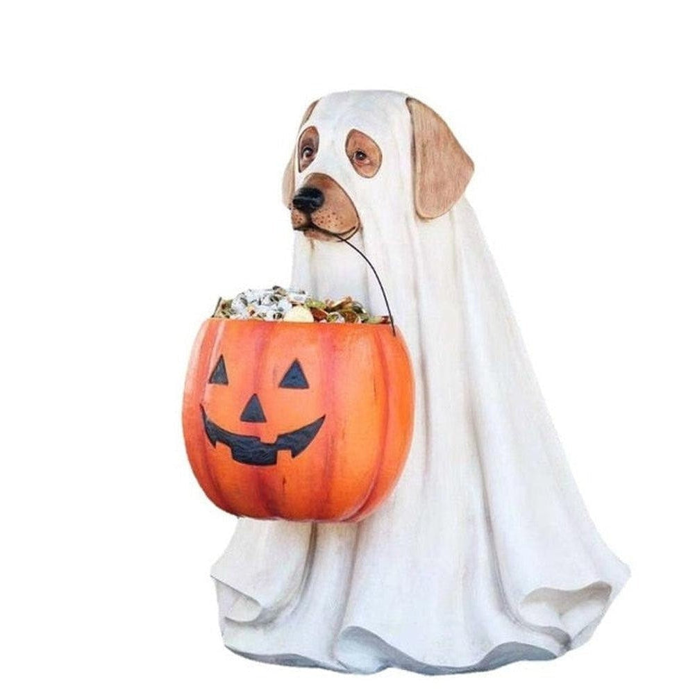 Cheng: Halloween Dog Elf Candy Bowl Ornament Pumpkin Festival Party Decoration Gift Home Storage Supplies Halloween Decors Accessories