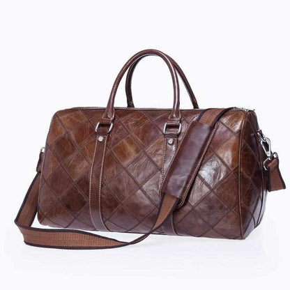 Sky Madrid Leather Duffle Bag