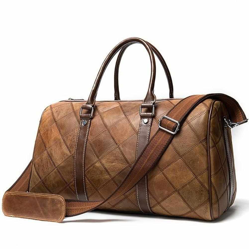 Sky Madrid Leather Duffle Bag