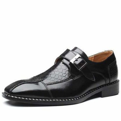 Saint Morris Monk Strap Leather Shoes