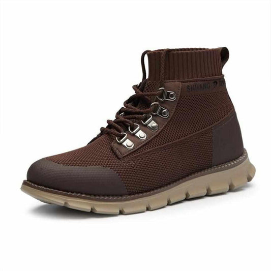 Sky Madrid Woven Lace-Up Boots