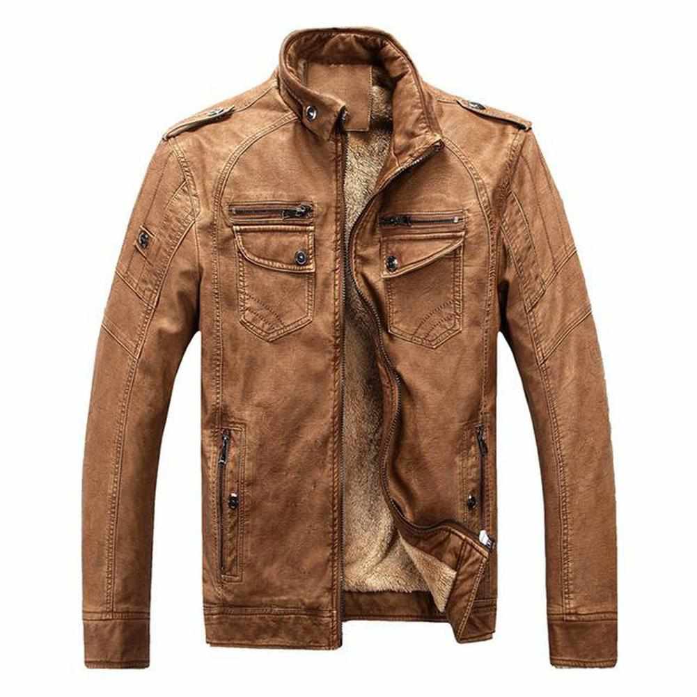 North Royal Leather Fleece Jacket