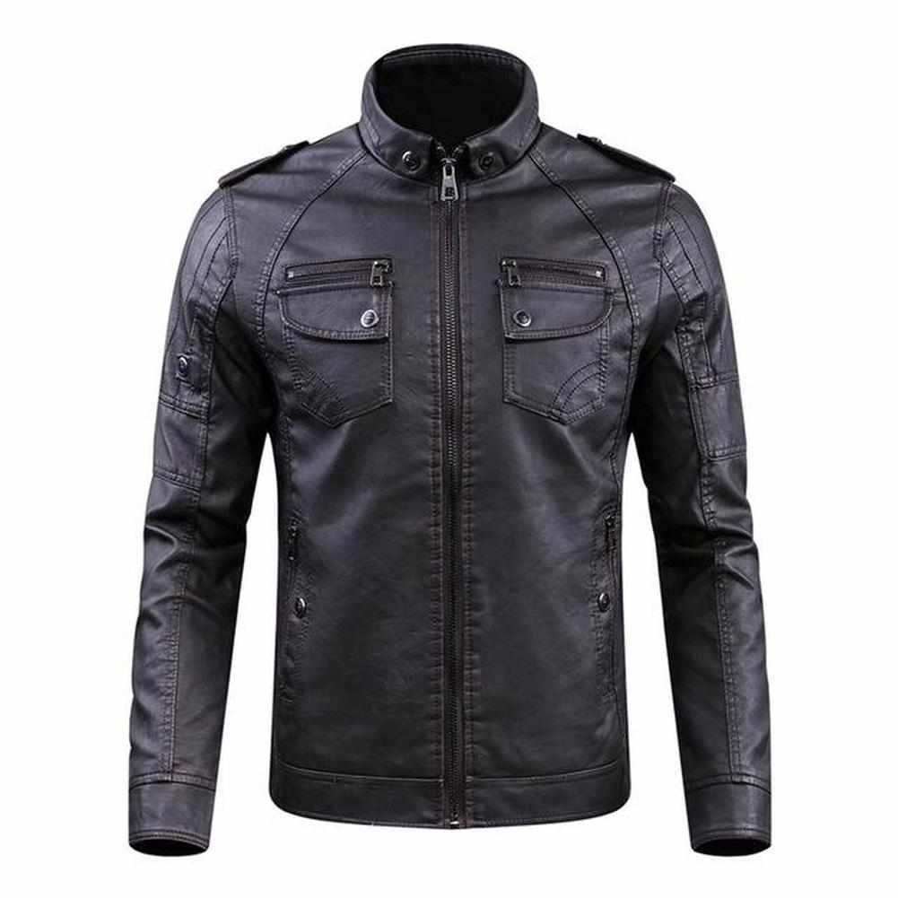 North Royal Leather Fleece Jacket