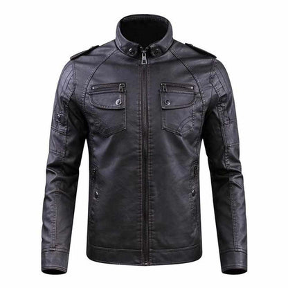 North Royal Leather Fleece Jacket