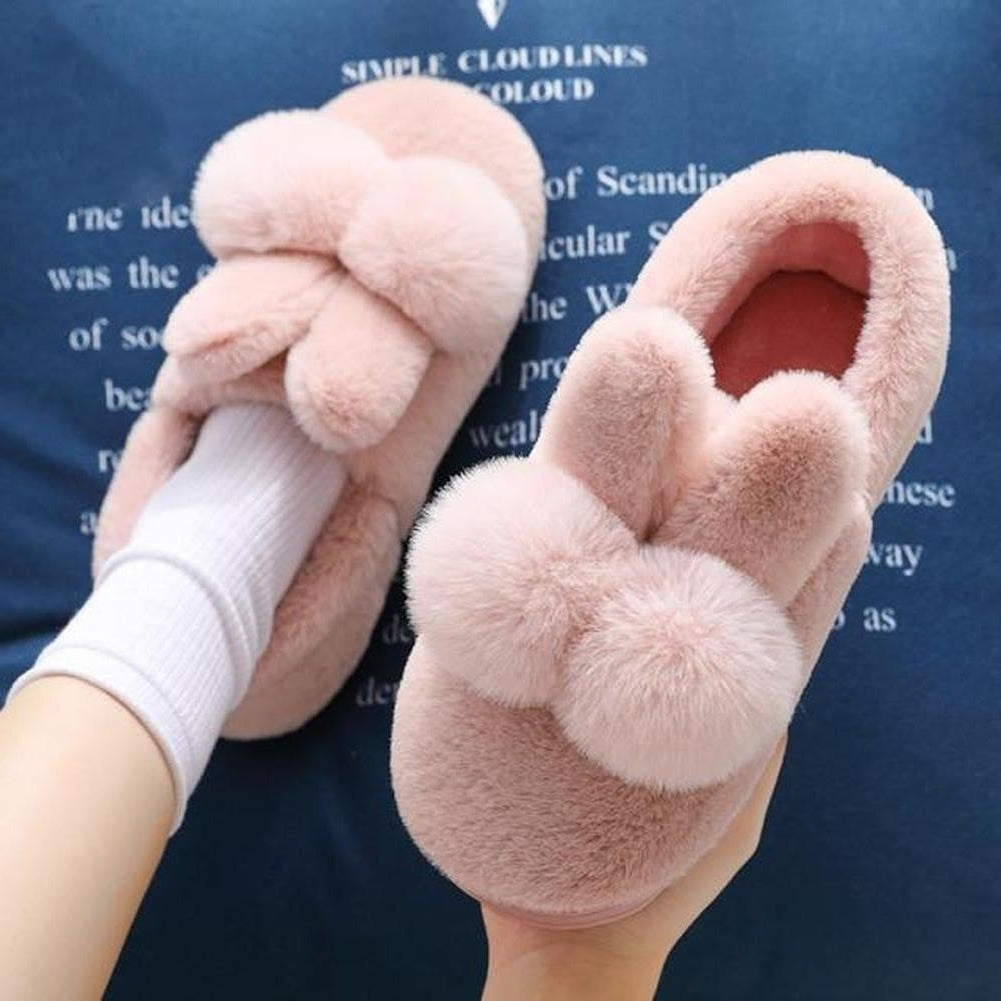Sky Madrid Fluffy Rabbit Ear Slippers
