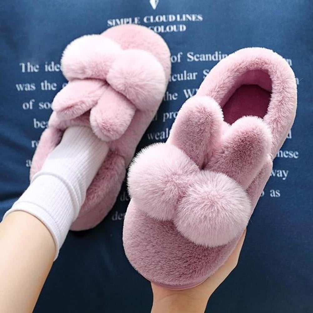 Sky Madrid Fluffy Rabbit Ear Slippers