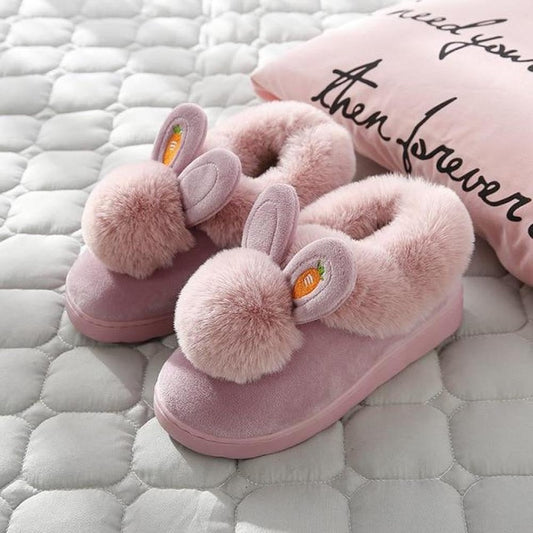 Sky Madrid Rabbit Ear Plush Slippers