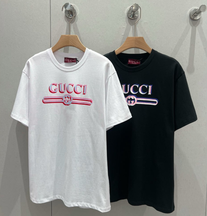 Gucci 25 Print Round Neck Short-sleeved T-shirt Cotton 209549