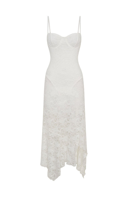 Darling Girl Midi Dress White