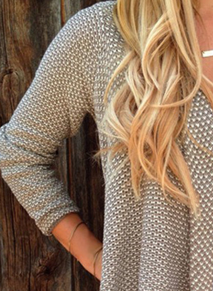 Women S Long Sleeve Draped Open Front Asymmetrical Knitted Cardigan